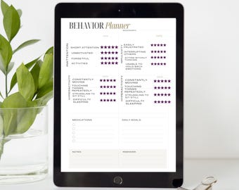 Planer für Kinder | Tagesplaner Kinder | Fokus und Routine Chart | Behavior Chore & Emotion Tracker | Kinderorgansiation