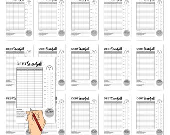 Schuld Tracker, Snowball Payoff Tracker, digitaler Schuld Tracker, druckbarer Tracker, Payoff Log, Fisalplaner, Pink Debt Tracker, Deuda