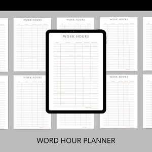 Work Log Printable: Time Sheet, Activity Tracker (PDF & WORD)