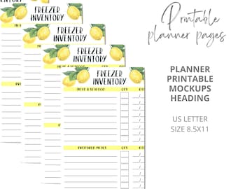 Printable Gefrierschrank Bestand | Kücheninventar | Bestandsverfolgung | Gefrierschrank-Inventarvorlage | Gefrierschrank Checkliste | Lebensmittelinventur