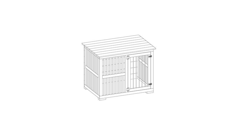 Dog Crate Furniture Plans for Large Dog 55", Single Dog Kennel With ...