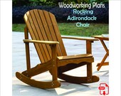 Rocking Adirondack Chair Plans – Woodworking PDF, Outdoor Wooden Rocker, DIY Patio Chair, Digital Download