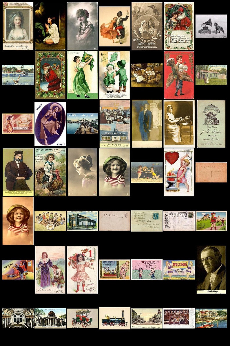Digital Collection Old Postcards Public Domain / Download New Year