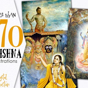 Dipinto stampabile Ephemera Krishna / Immagini di scarto di risorse per gioielli / Scarica poster CU religioso della decorazione della parete / Risparmia denaro / C156