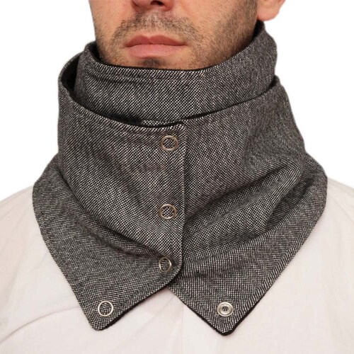 Men Infinity Scarf NECK WARMER Infinity Scarf With Snaps Etsy