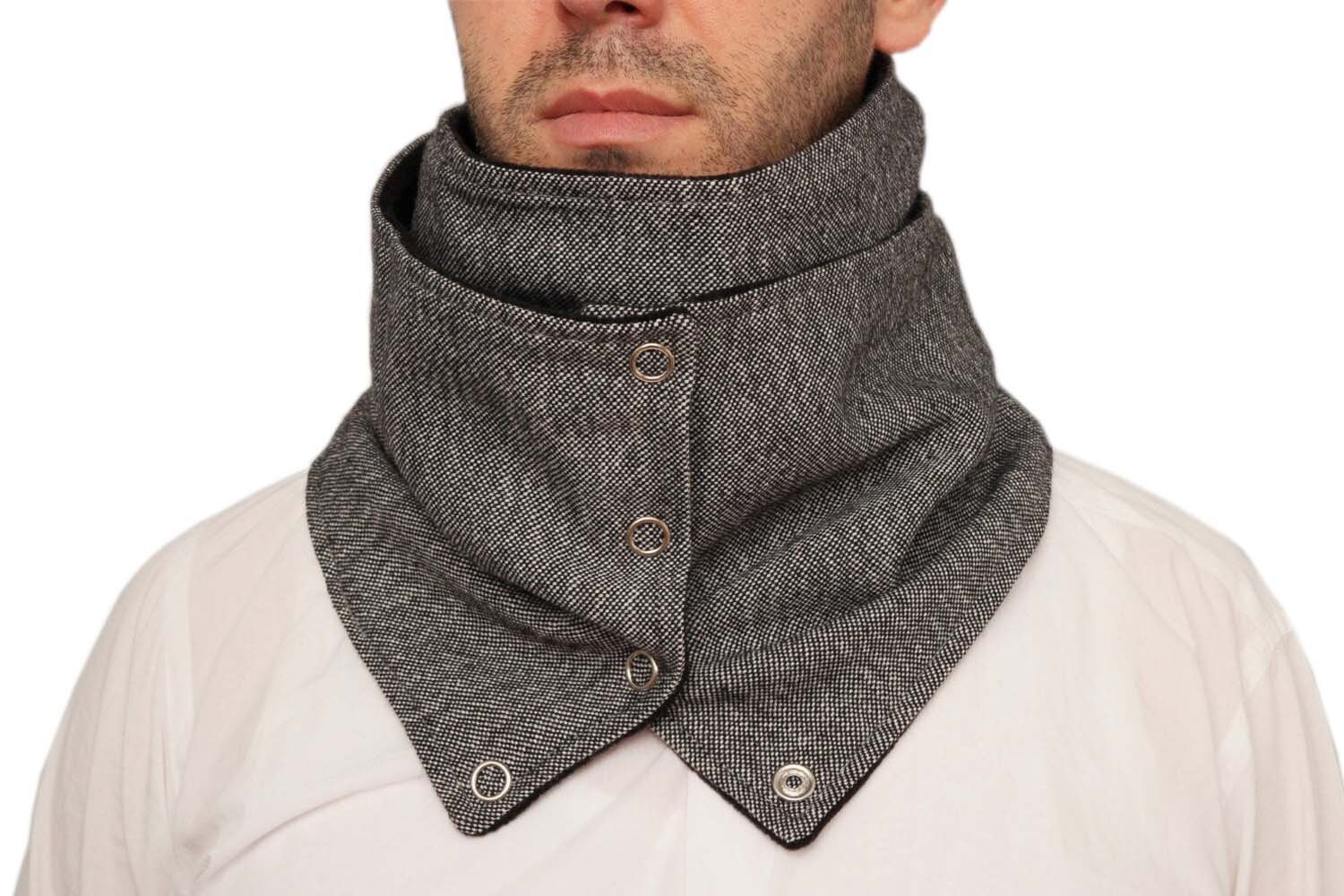 Men Infinity Scarf NECK WARMER Infinity Scarf With Snaps Etsy