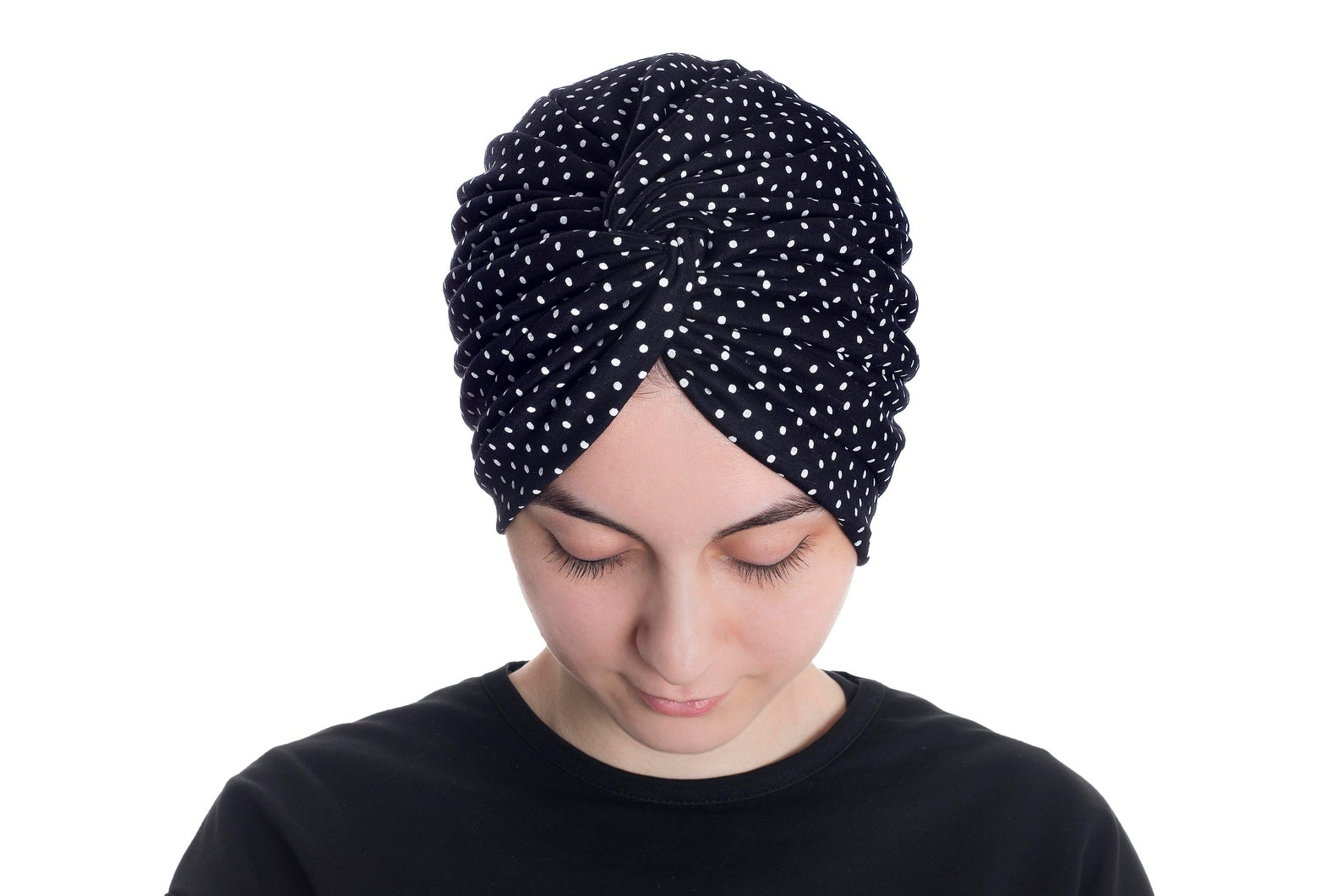 Top Knot Turban Hat Snood Turban Turban for Women Polkadot Etsy