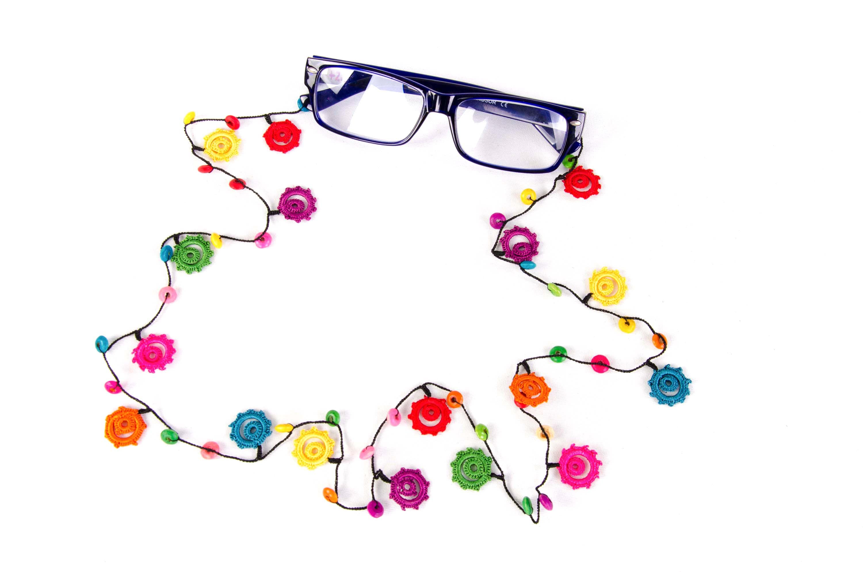 sunglasses holder turkish oya eyeglass chain Reading Glassess Holders Eyeglass chain 
