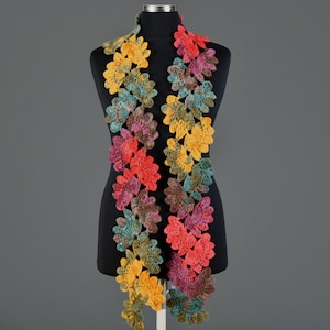 Crochet Long Woman Scarf, Regular Scarf, Woman Winter Scarf