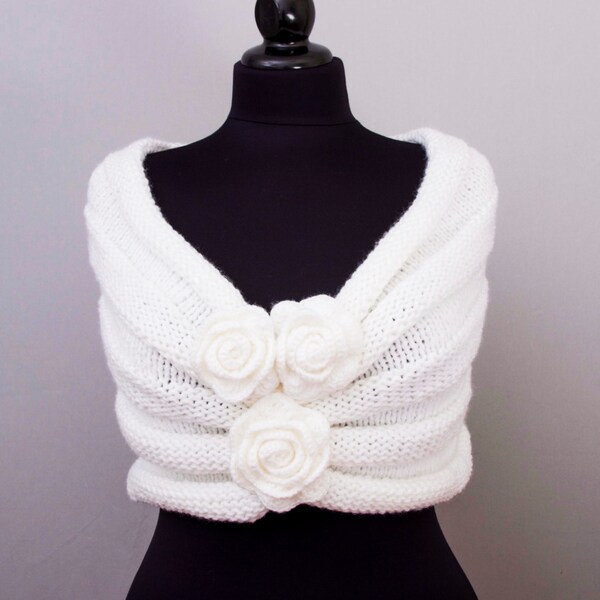 knitted bridesmaid shawl