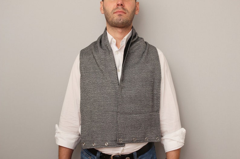 Men Infinity Scarf NECK WARMER Infinity Scarf With Snaps Etsy