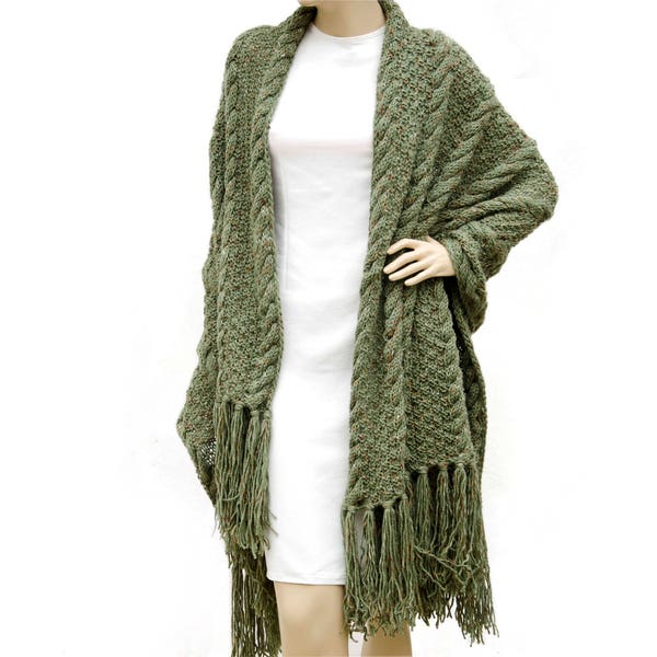 knitted shawl blanket