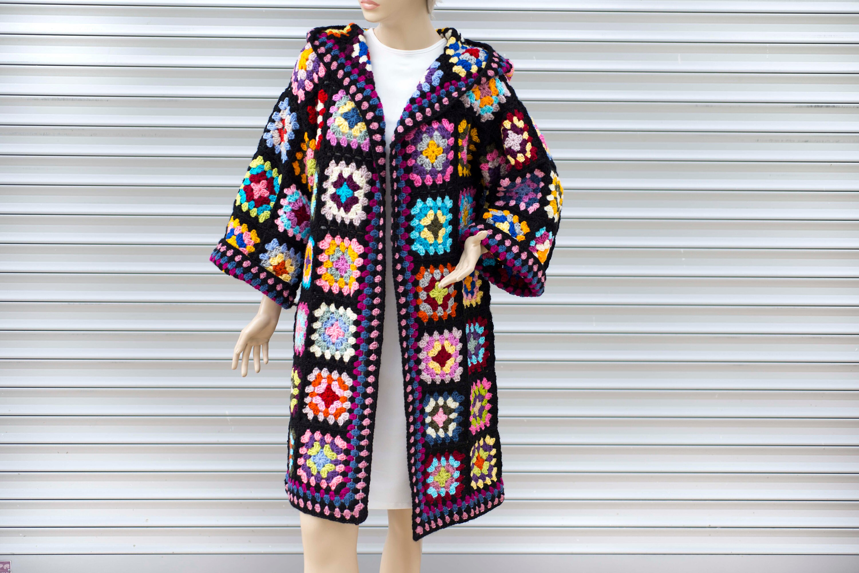 crochet cardigan with hood