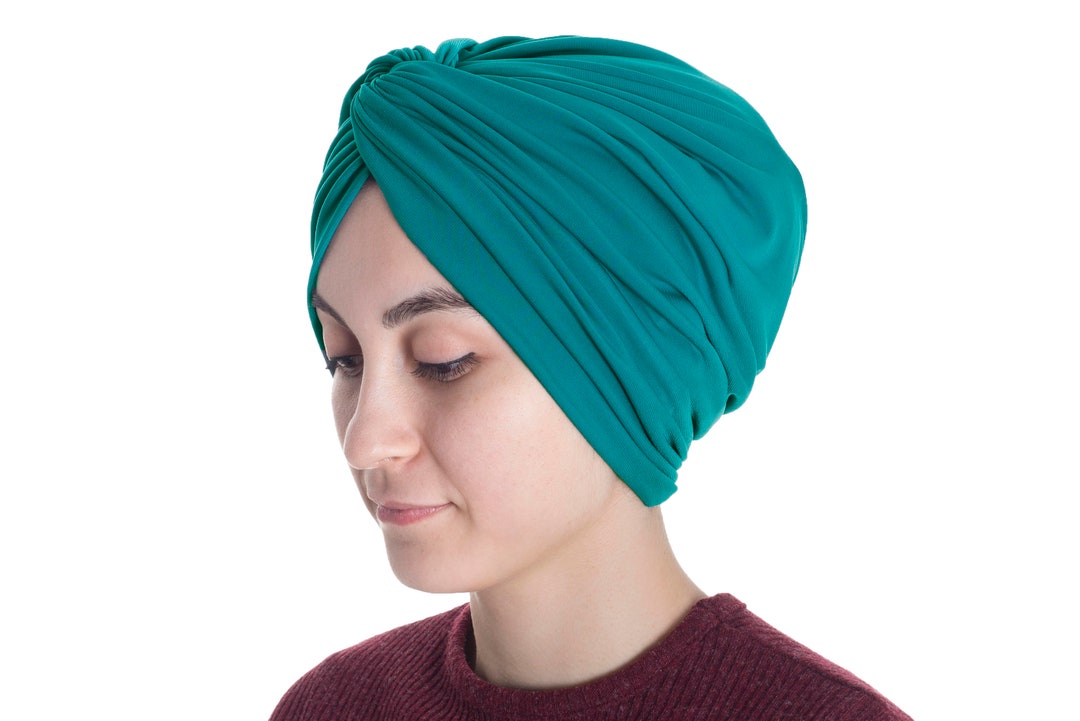 Top Knot Turban Hat, Snood Turban,turban for Women, Teal Etsy