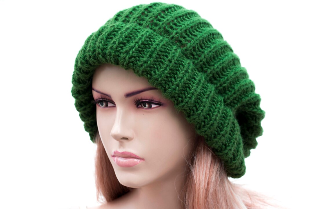 Winter Knit Hat Baggy Slouchy Beanie Oversize Beanie Hat in Etsy