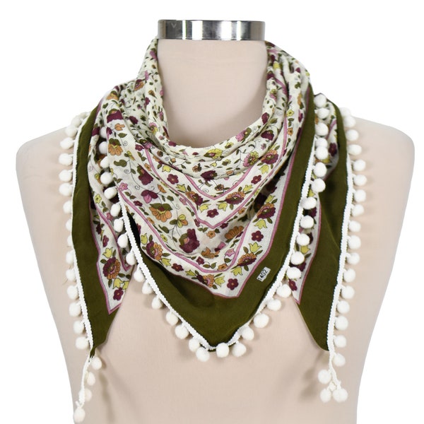 Crochet Trim Scarf Etsy