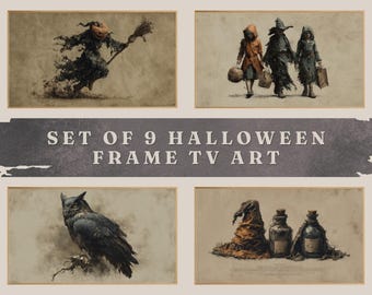 Vintage Halloween Frame TV Art: Haunted Collection (Digital Download)