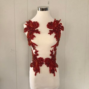 Crystal Applique Wedding Dress Applique Wedding Bodice Applique Evening Dress Applique
