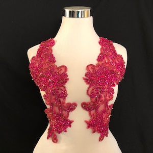 Crystal Applique Wedding Dress Applique Wedding Bodice Applique Evening Dress Applique