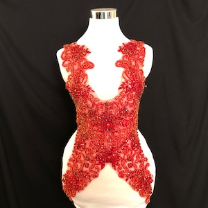 Crystal Bodice Applique Wedding Dress Applique Wedding Bodice Applique Evening Dress Applique