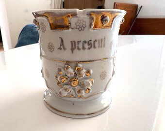 Antique Shaving Mug - Carriolli Ironstone