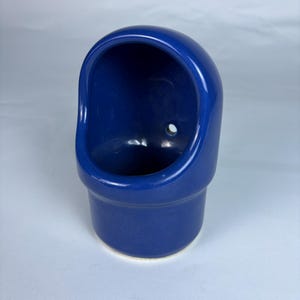 Vintage Flegon USA Cobalt Blue Ceramic Planter Mid Century Modern Pottery Cachepot