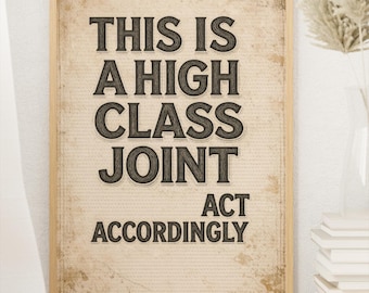 Funny retro poster – White and Beige wall art with top-class grouting
