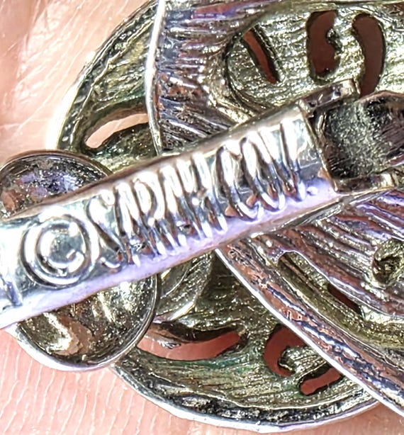 Sarah Coventry "Two Timer" Silver-Tone Earrings - image 3