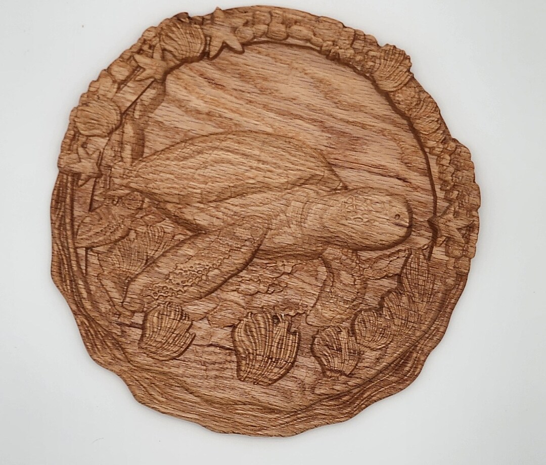 Wood Turtle Ocean Scene Wall Décor, 3D Wood Carving, Home Décor - Etsy