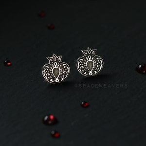 Granat Ohrringe - Granat Ohrringe - Ohrstecker Sterling Silber Ohrringe
