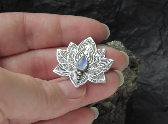 Moonstone Lotus Pendant Moonstone Lotus Pendant