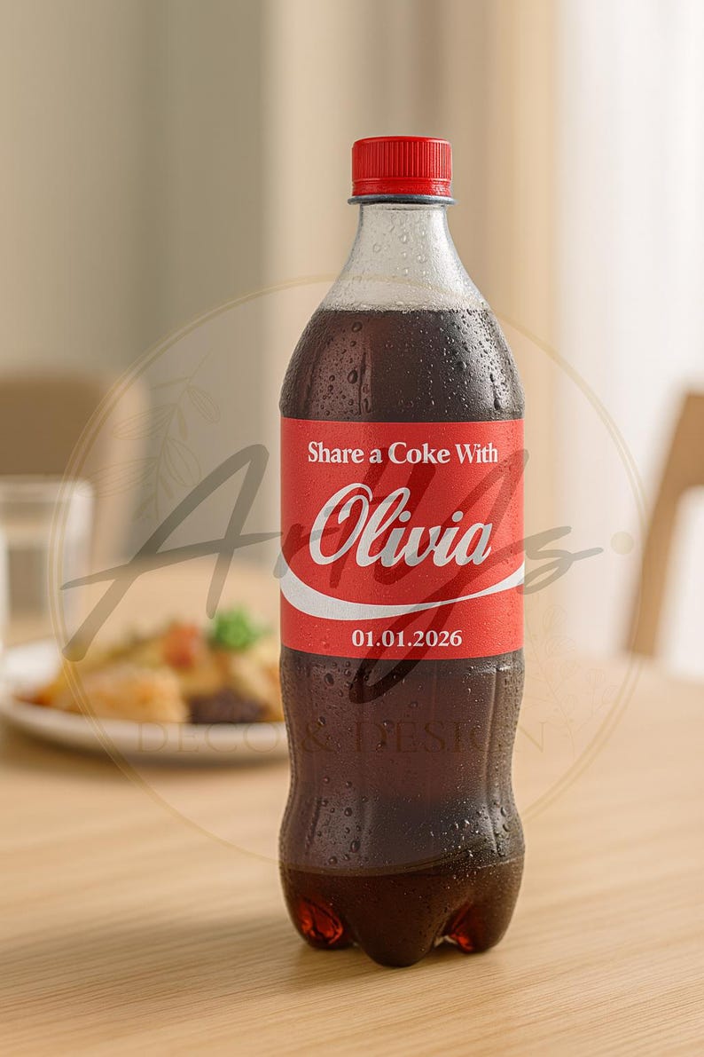 Personalized Cola Label PNG – Custom Name & Date (digital Download) - Etsy