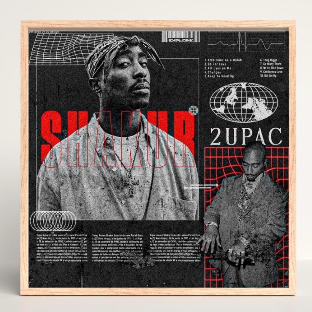 2pac Shakur Rapper Poster | Hip Hop Music Icon - Etsy