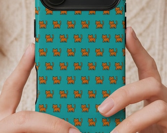 Pixel Cat iPhone Case, Compatible with MagSafe, iPhone 17, 16, and 15 Models