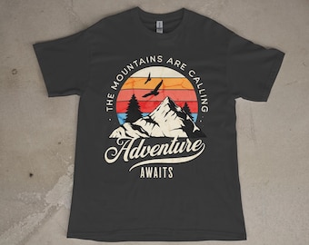 Adventure Awaits Mountains Custom Tee