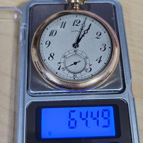 Vintage Rare Illinois Railroad Pocket Watch Grade 105 17 Jewels