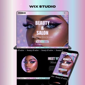 Wix Studio Website Template: for Beauty alon, Lashes, Hair, Nail salon Wix theme