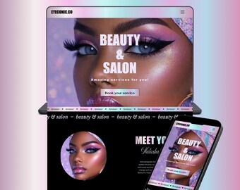 Wix Studio Website Template: for Beauty alon, Lashes, Hair, Nail salon Wix theme