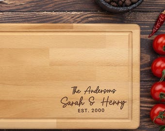 Personalized Walnut Cutting Boards, Engraved Natural Wood Charcuterie Board, Custom Wedding