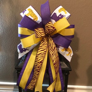 Louisiana Bow, Wreath Bow, Lantern Bow, Basket Bow, Louisiana Wreath Bow, Louisiana Basket Bow, Louisiana Lantern Bow, Purple Bow, LSU Bow