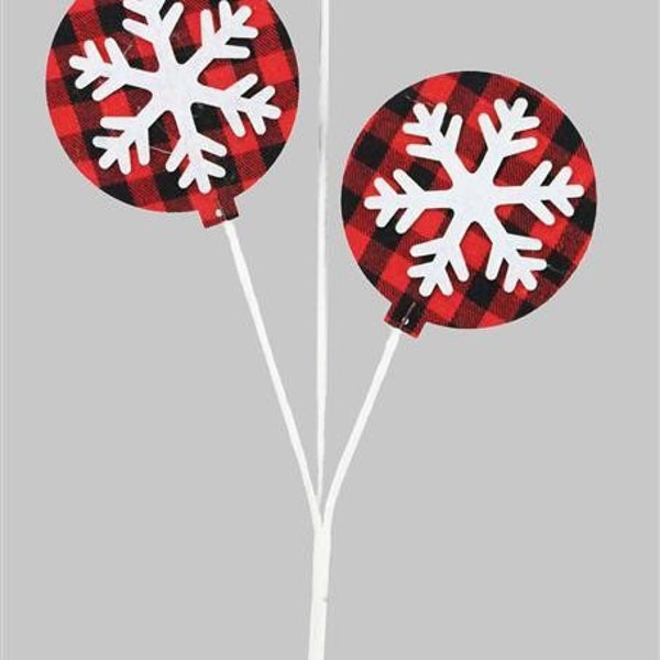 Snowflake Spray, Buffalo Check Spray, Christmas Embellishment, Wreath Embellishment, Wreath Enhancements, Christmas Decor