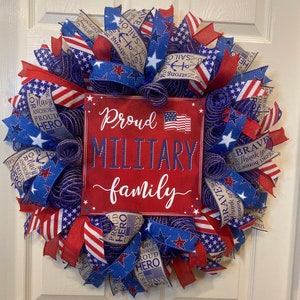 Navy Wreath, Patriotic Wreath, Military Wreath, Memorial Day Wreath, Military Family Wreath, Door Wreath, 4th of July Wreath