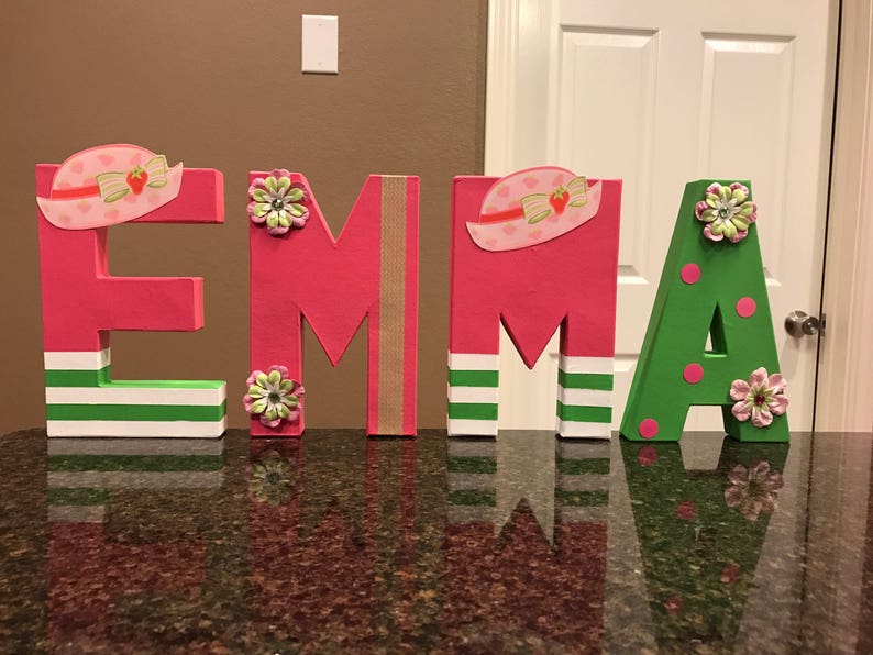 Strawberry Shortcake Custom Name Letters price is per letter