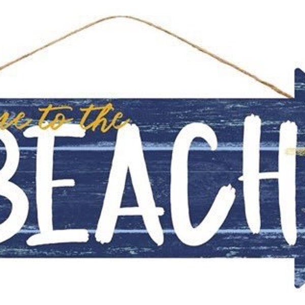 Welcome Sign, Beach Sign, Nautical Sign, Ocean Sign, Blue Sign, Lake House Sign, Gone to the Beach, Beach Wreath Sign