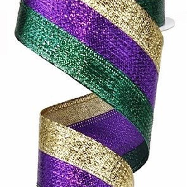 mardi gras stripe ribbon
