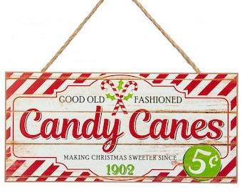 Christmas Sign, Candy Cane Sign, Christmas Wreath Sign, Candy Cane Christmas Wreath Sign, AP8171
