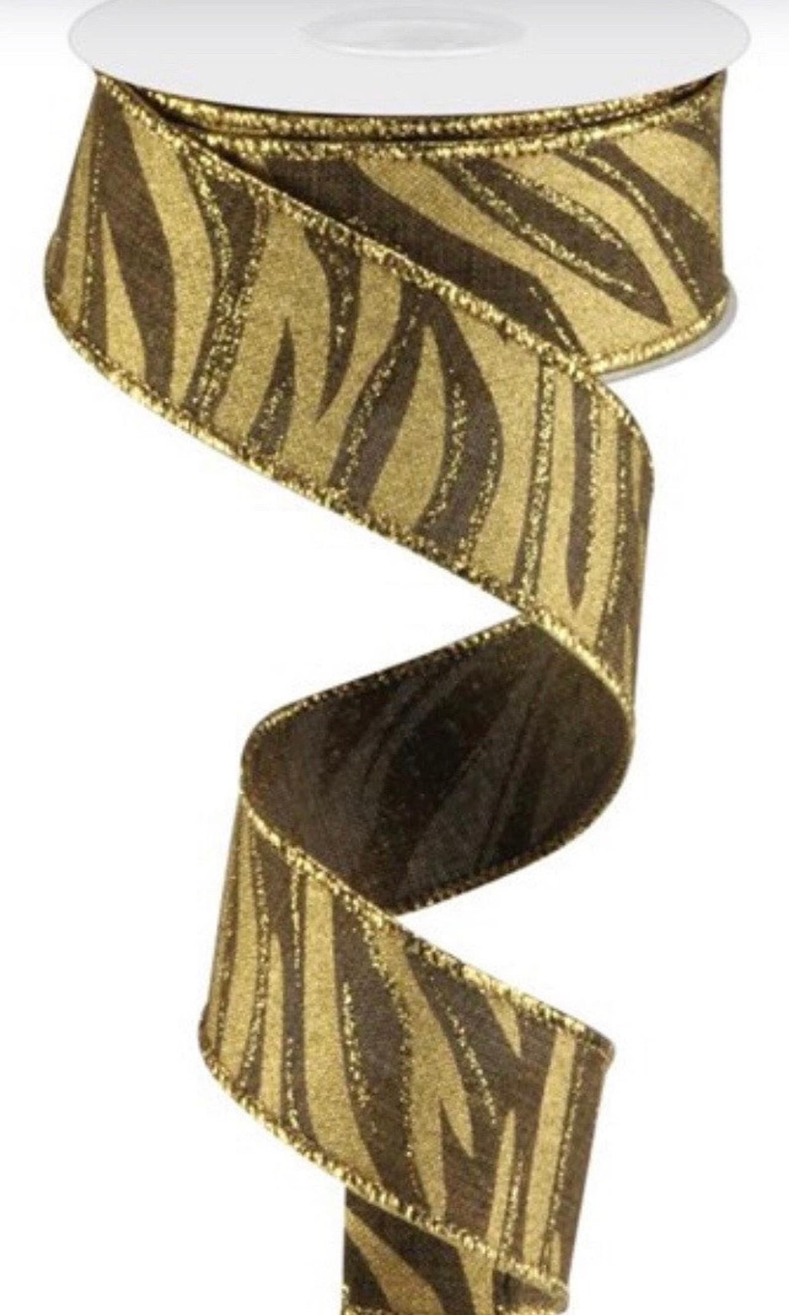 Zebra Ribbon Tiger Stripe Ribbon Animal Print Ribbon Brown | Etsy