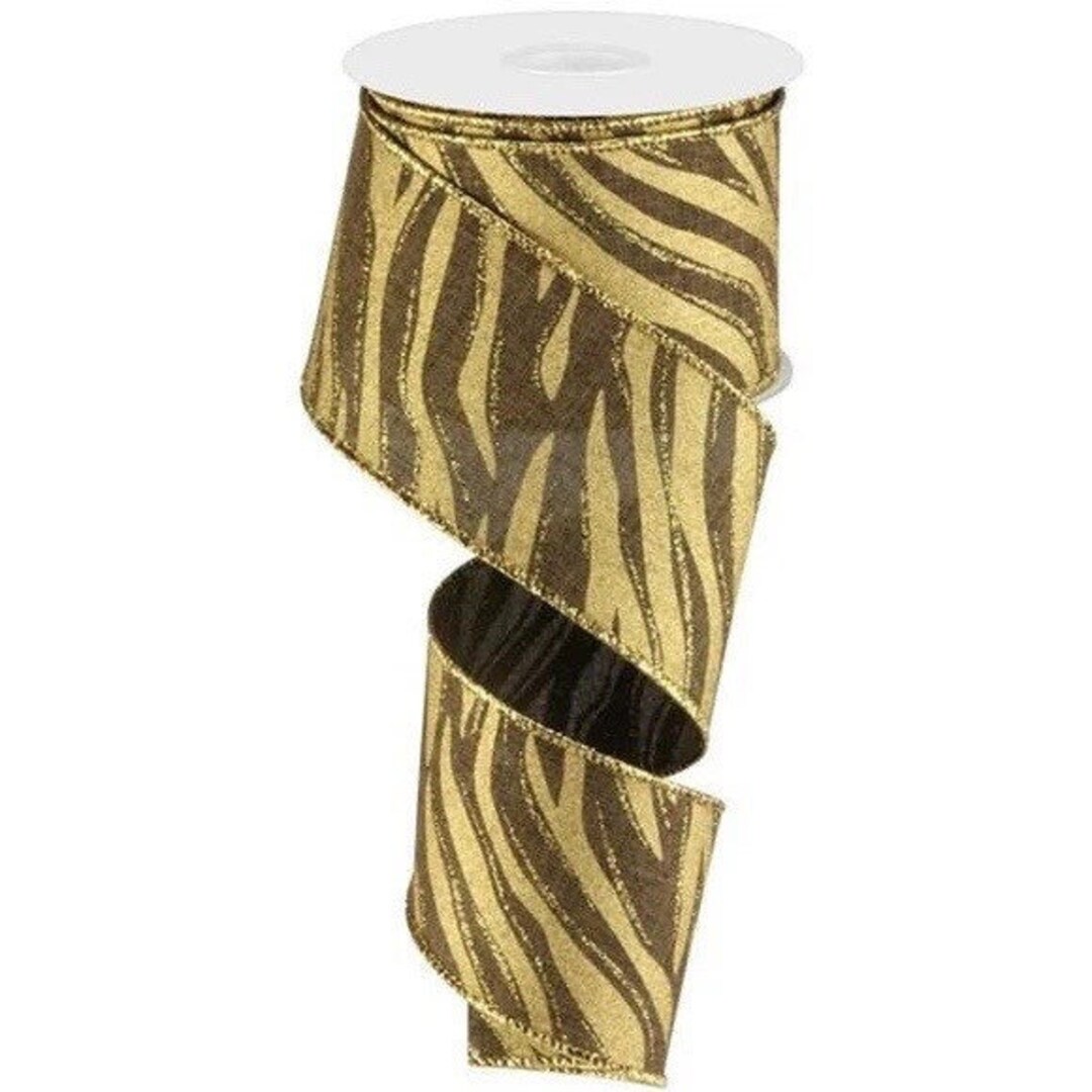 Zebra Ribbon Tiger Stripe Ribbon Animal Print Ribbon Brown - Etsy