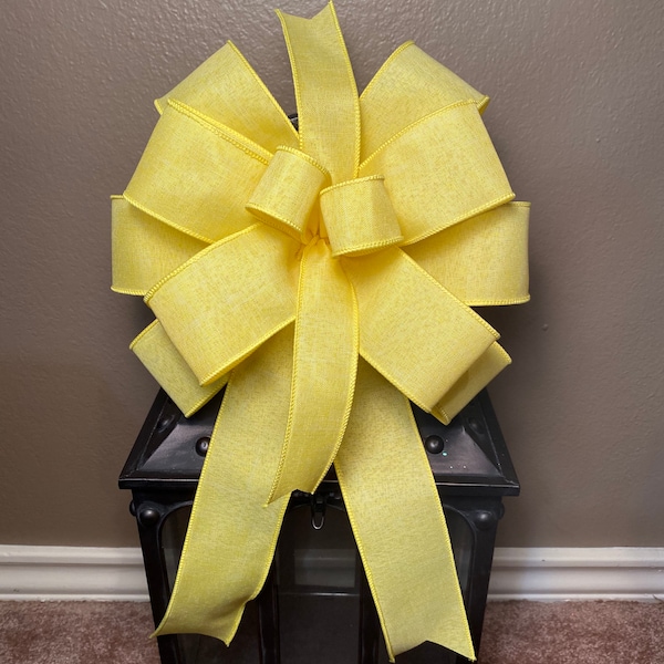 Yellow Bow, Spring Bow, Lantern Bow, Wreath Bow, Basket Bow