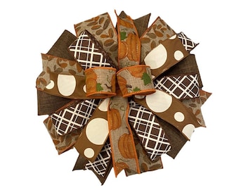 Fall Bow, Thanksgiving Bow, Pumpkin Bow, Orange Bow, Fall Wreath Bow, Fall Lantern Bow, Thanksgiving Wreath Bow, Door Hanger Bow